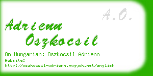 adrienn oszkocsil business card